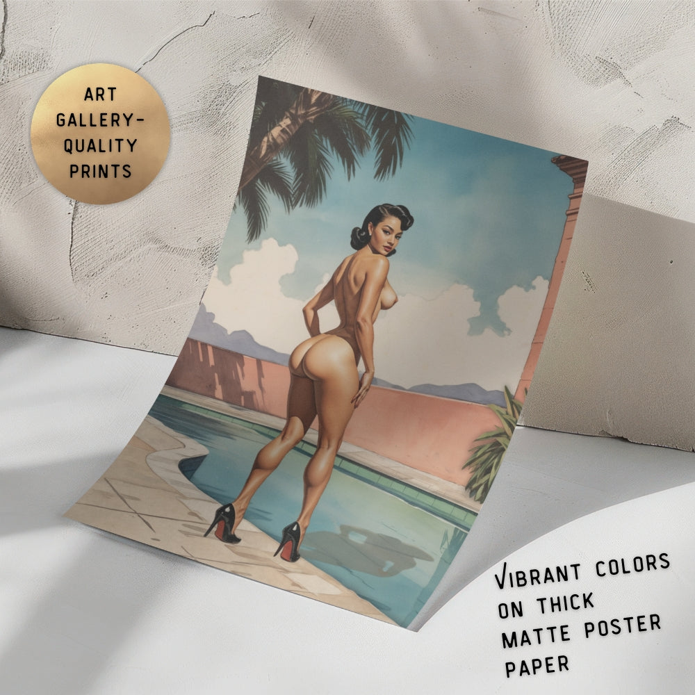 vintage pinup on a page