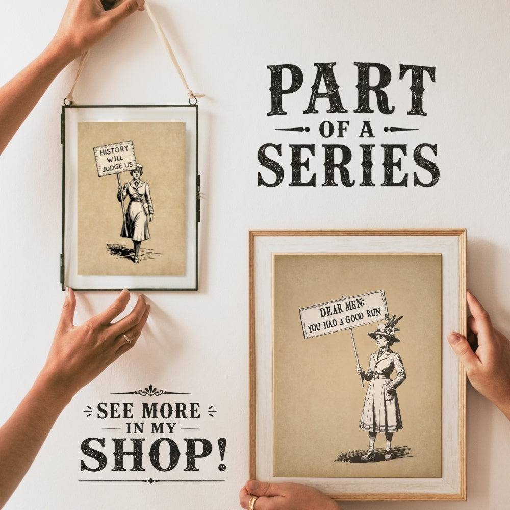 History Will Judge Us Vintage Protest Poster | Retro Equality Wall Art Print