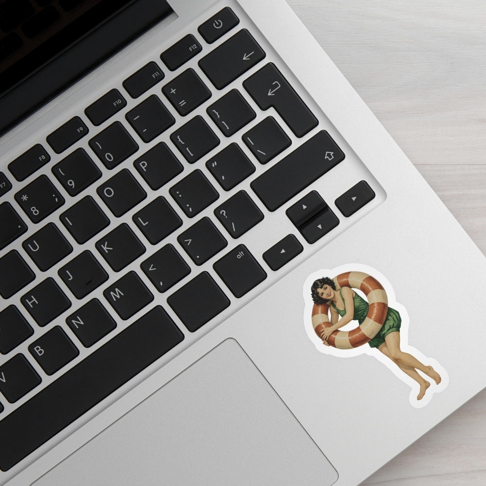 Victorian Pin-Up Sticker Sheet - Vintage Swimmers