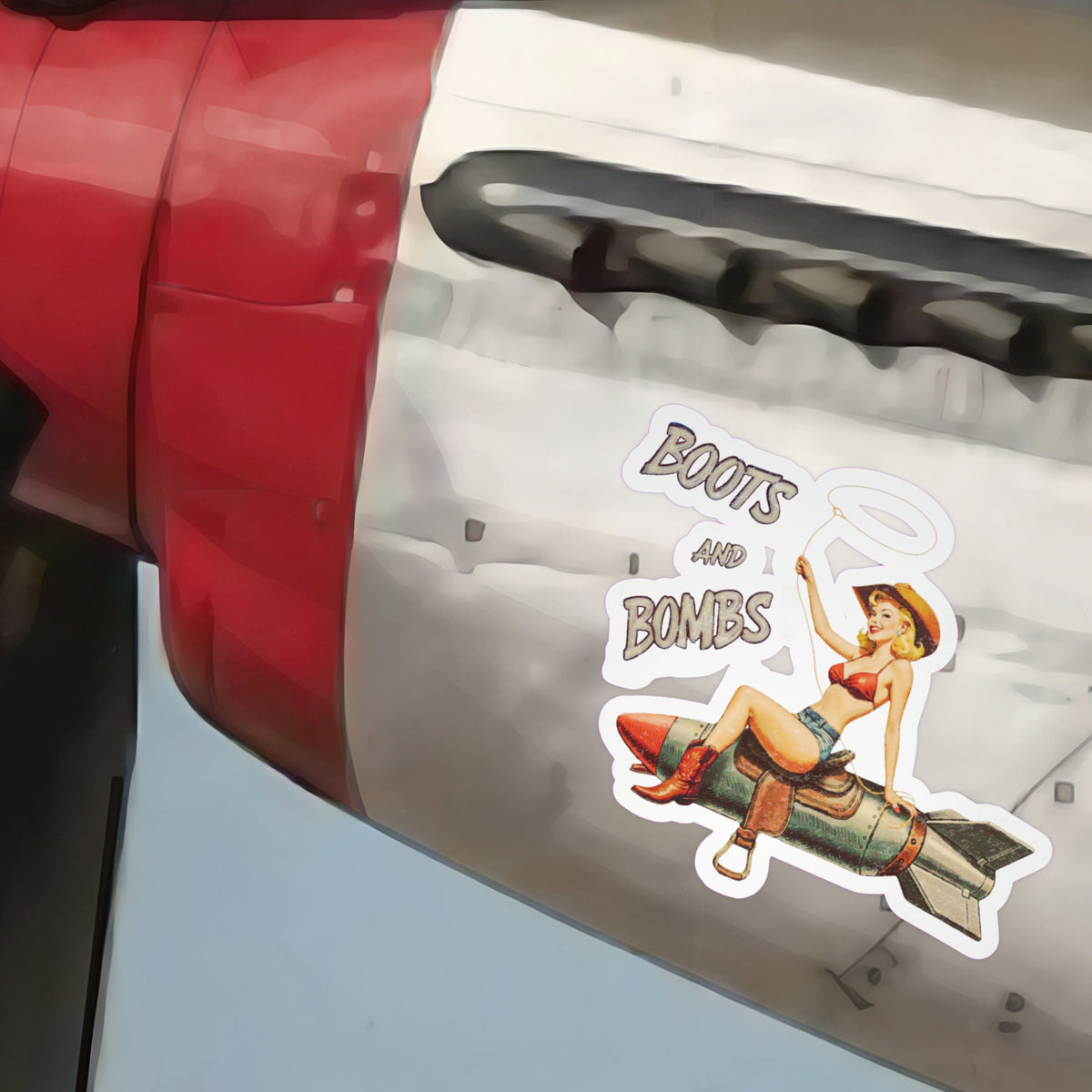 WWII Nose Art Pinup Sticker Sheet | Vintage Bomber Girl Stickers