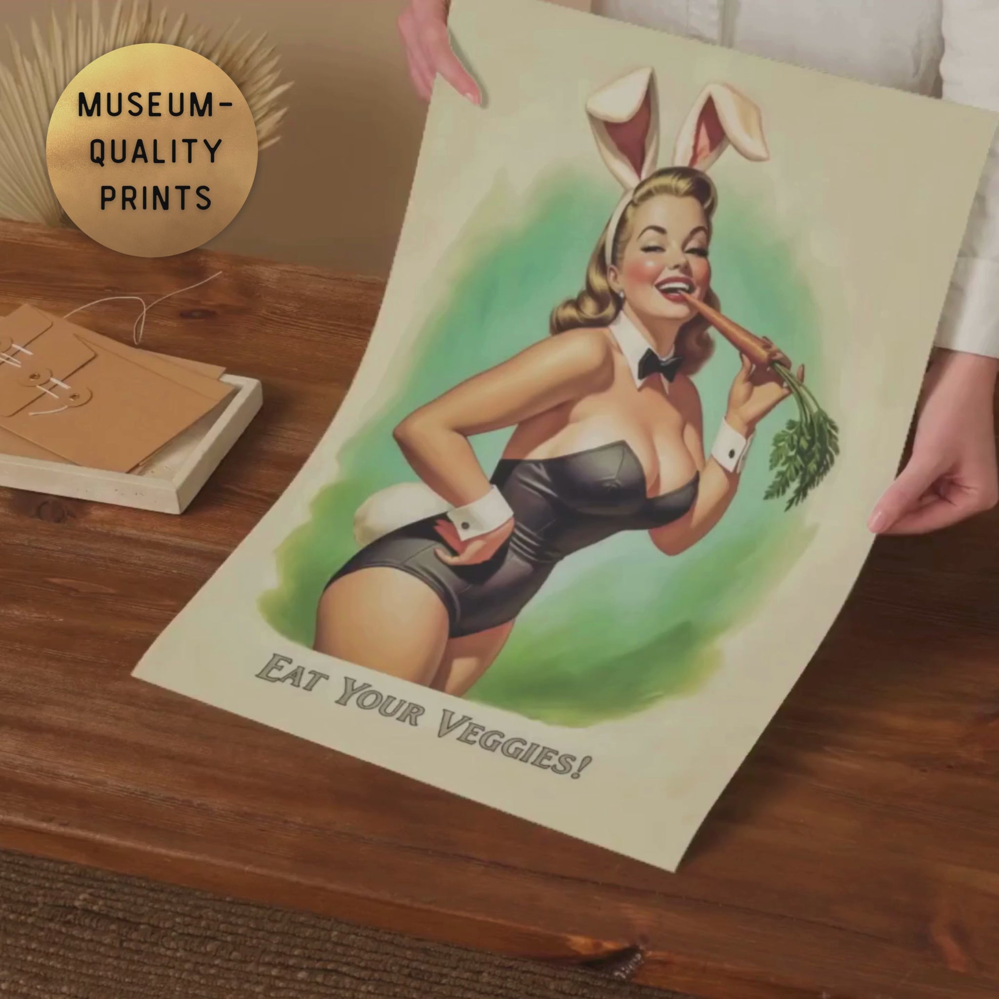 video of pinup poster titled eat your veggies