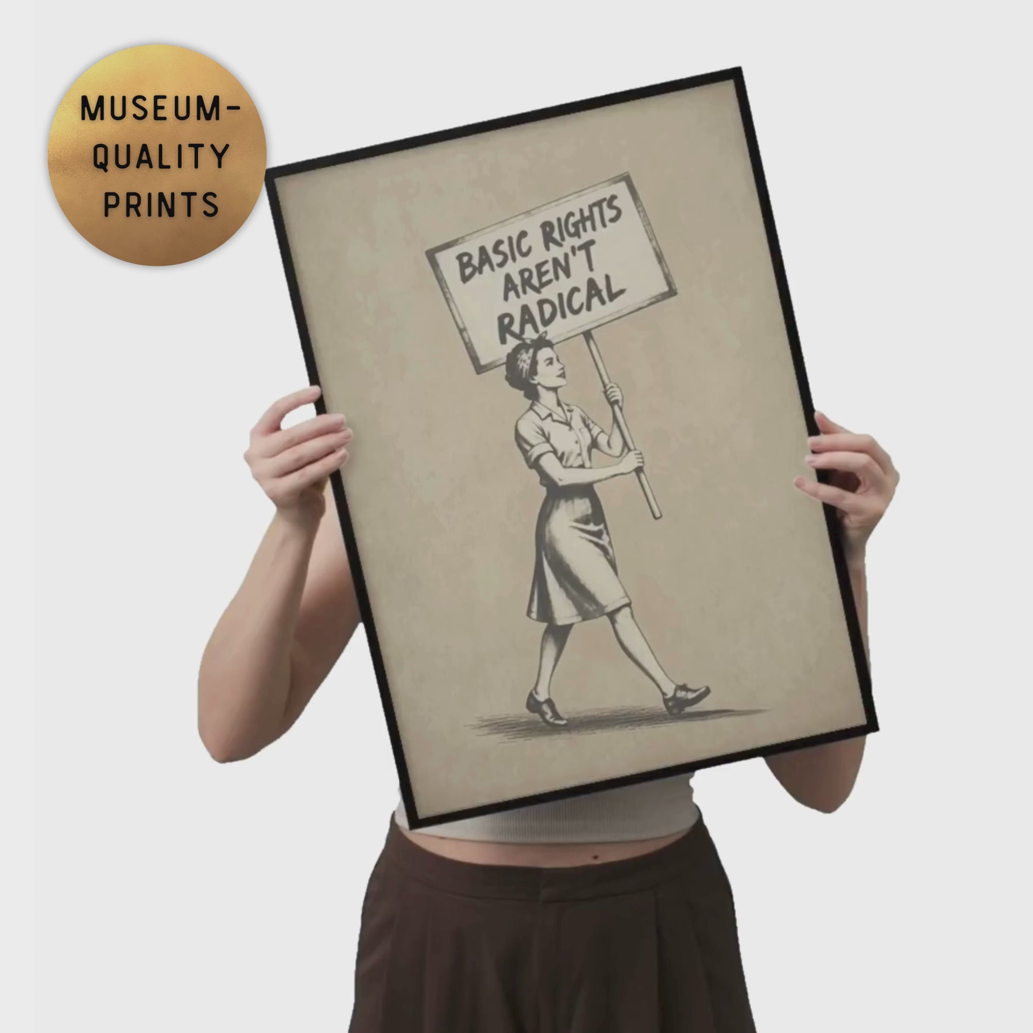 BAsic rights aren't radical poster video with hands moving print