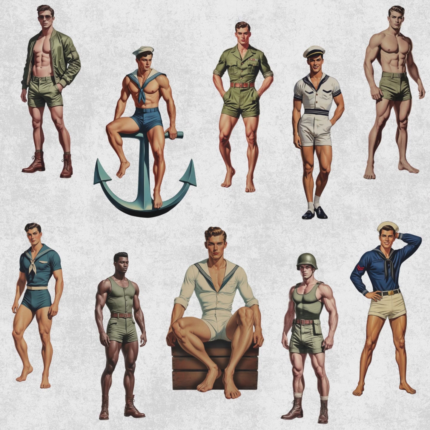 video of hunky pinup boys clipart