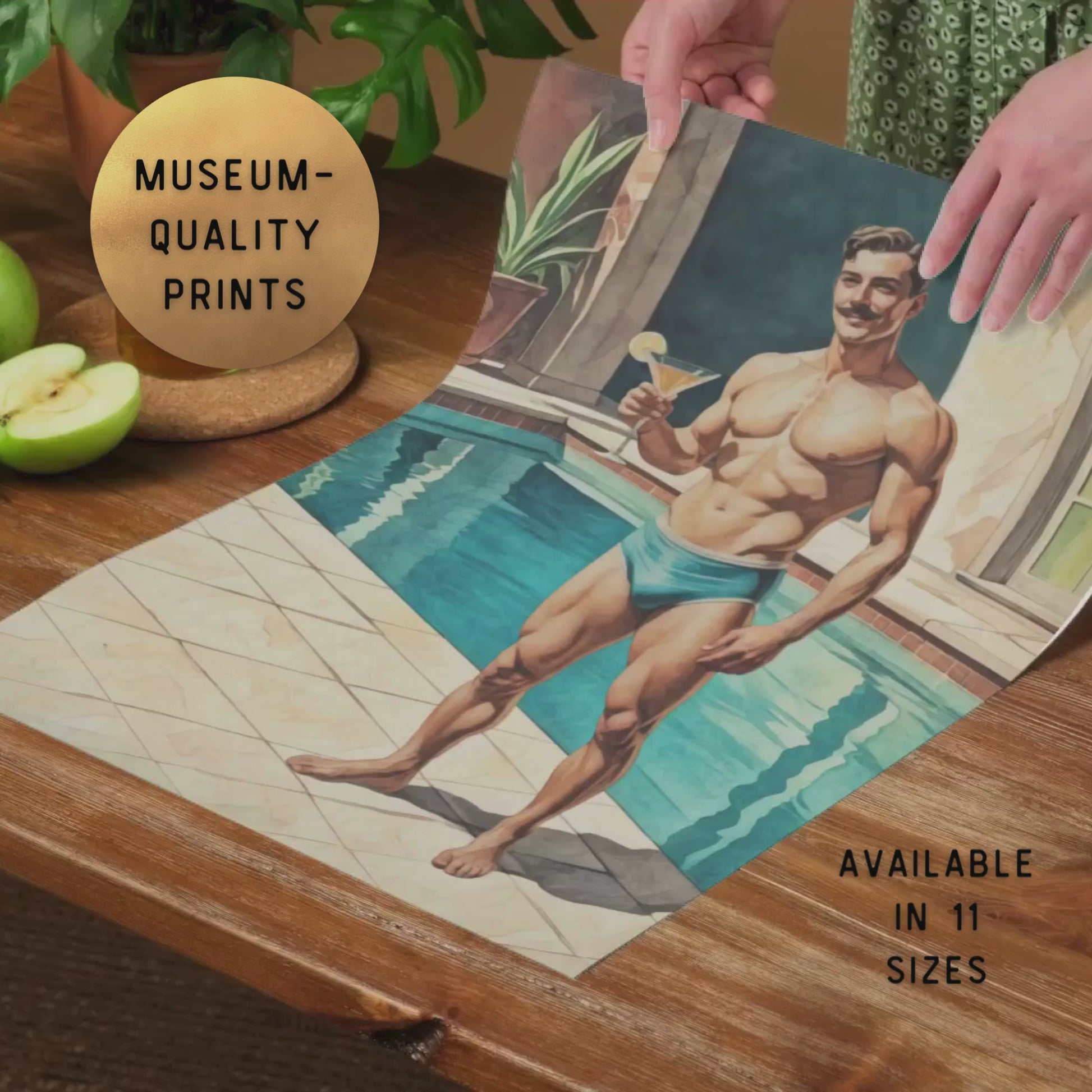 video of zaddy vintage gatsby-esque poster