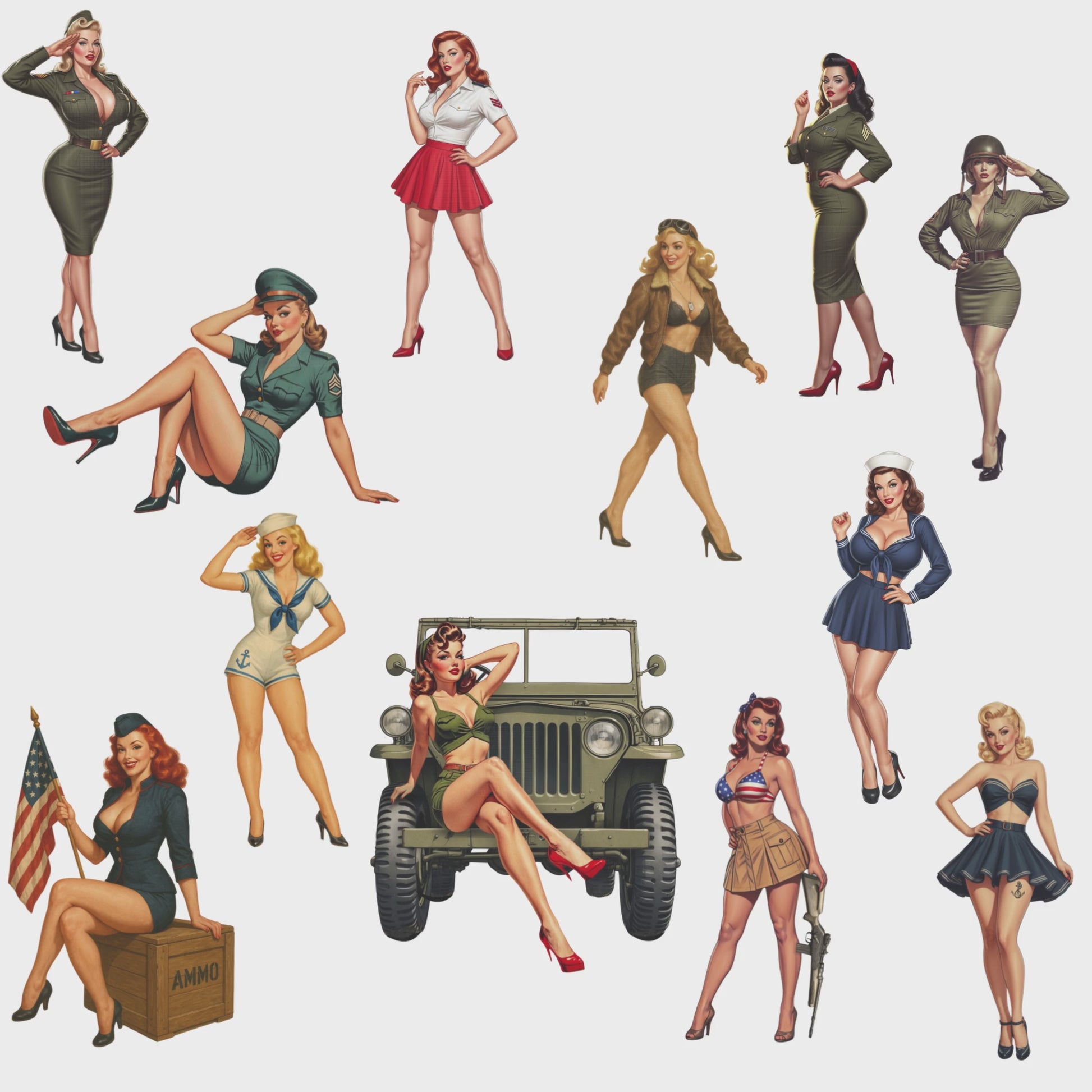 video of military pin up girl clip art files