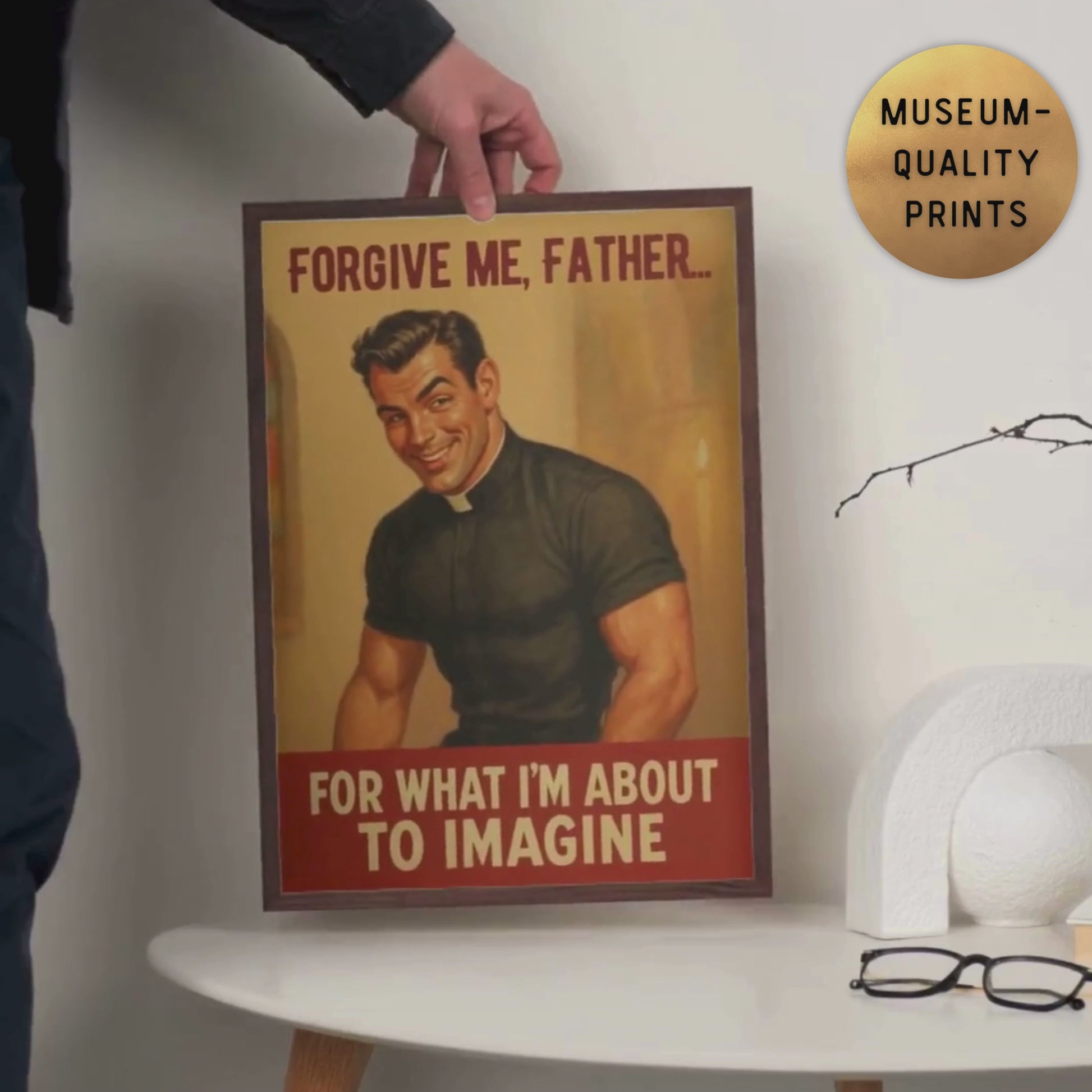 Video of hot priest pin up boy poster