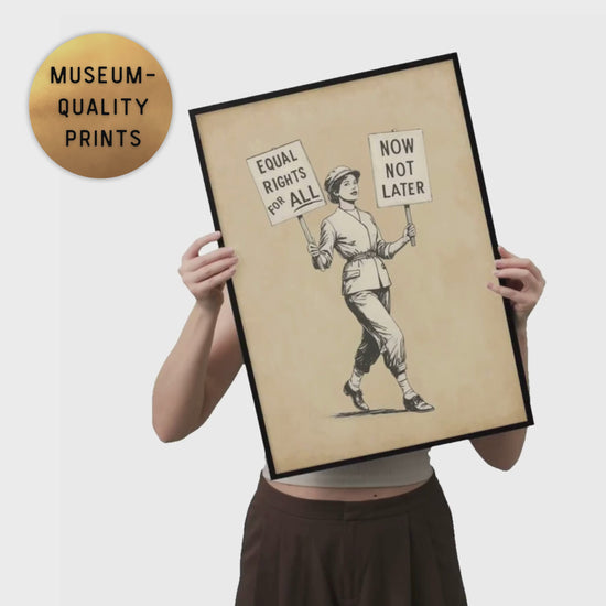 Video of Equal Rights for All Vintage feminism poster