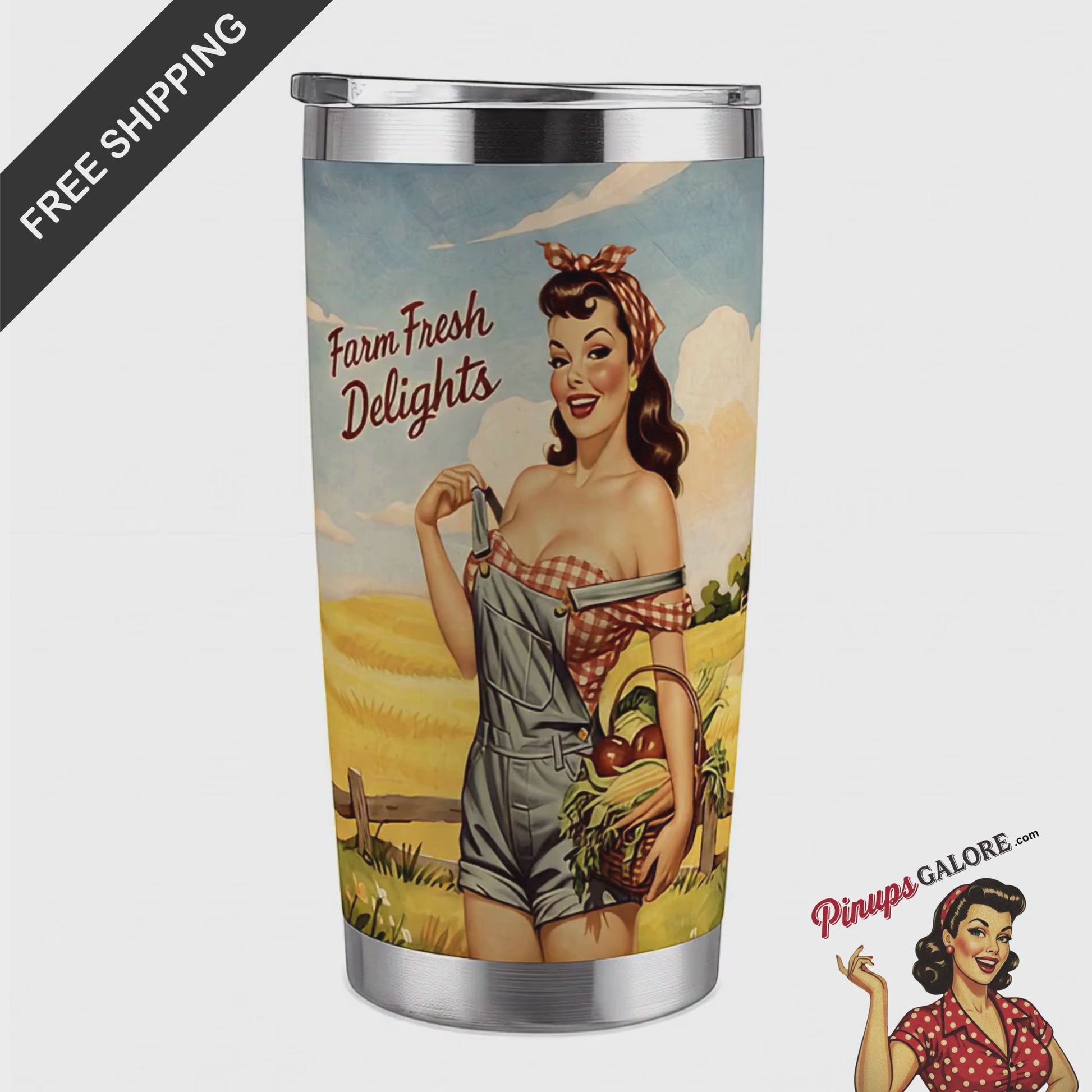video of flirty farm girl pinup tumbler