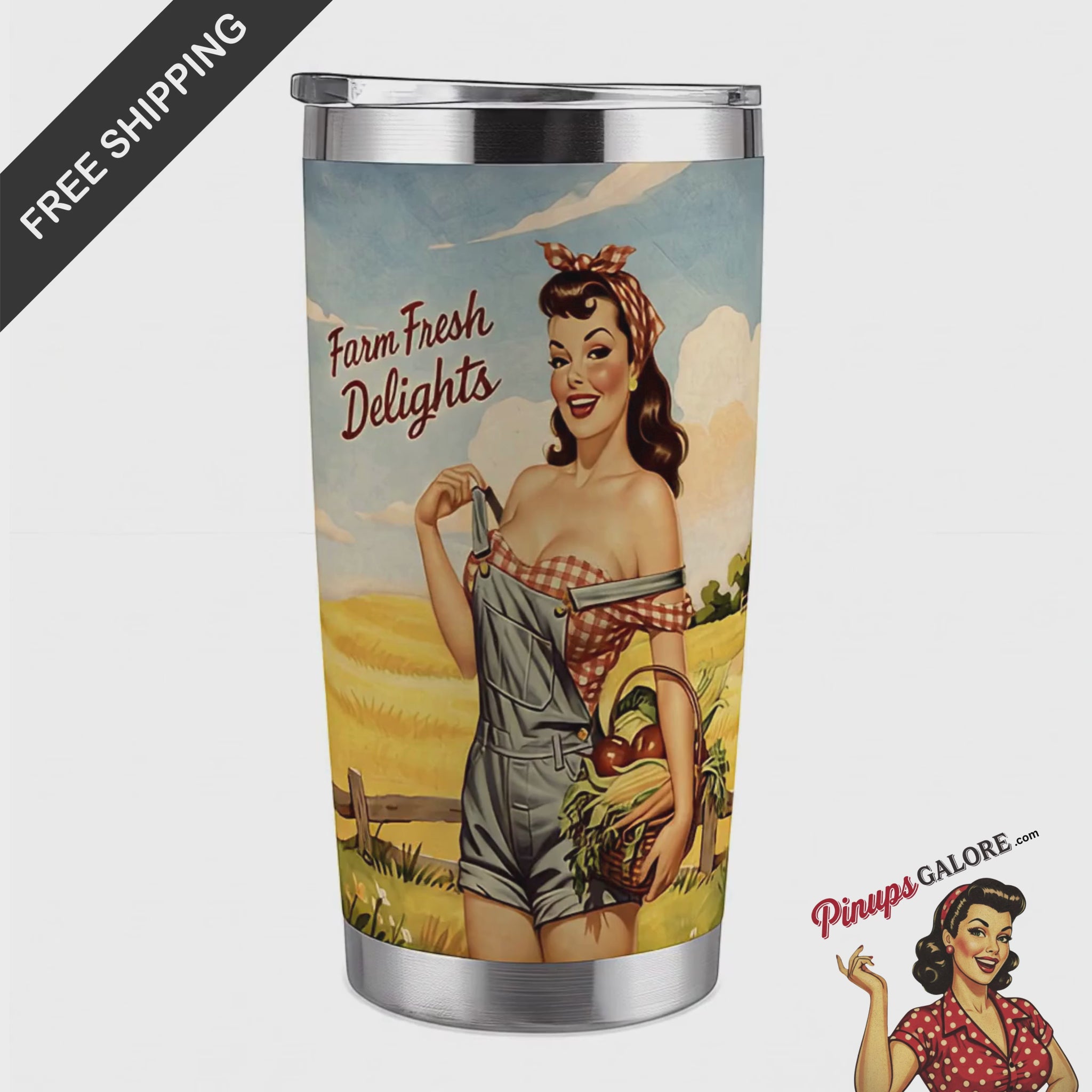 video of flirty farm girl pinup tumbler