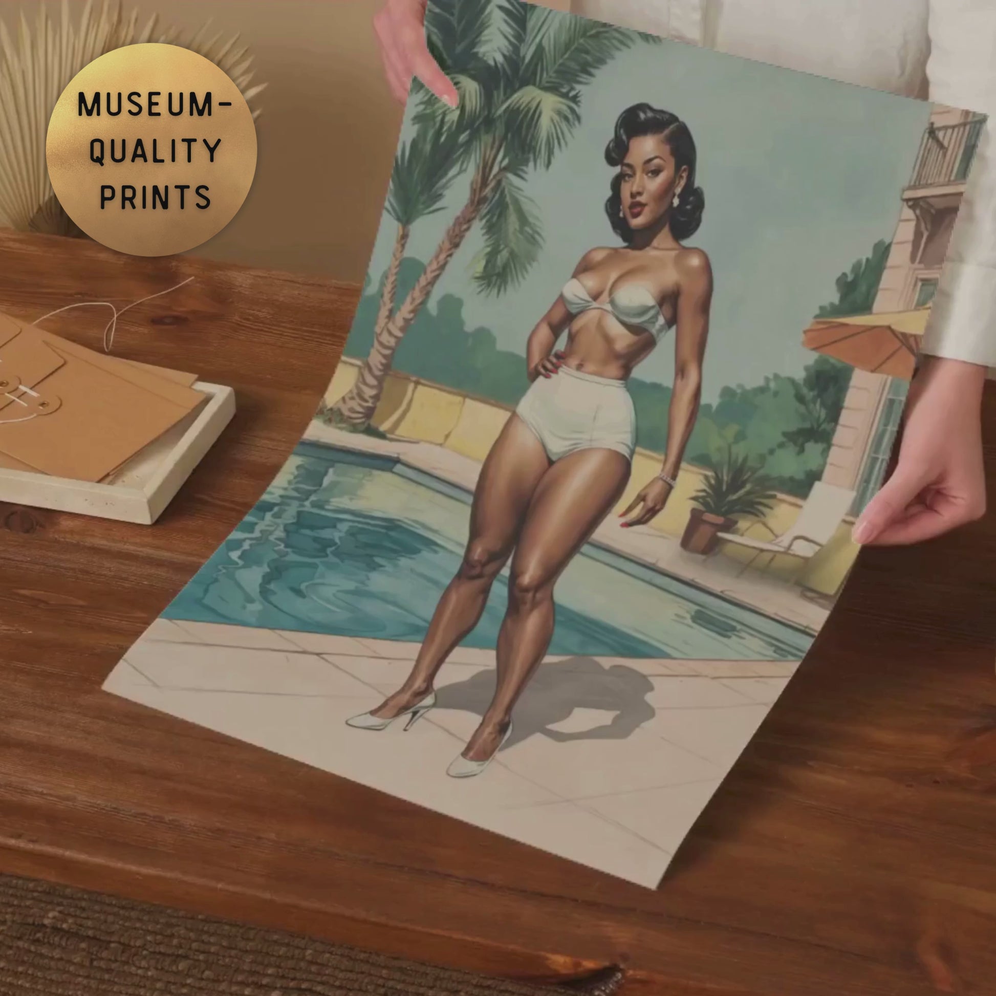 video of black pinup girl poster