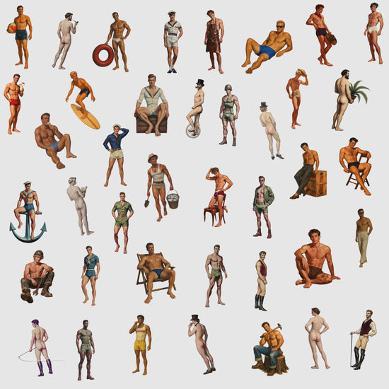 video of mega male pinup boy clipart bundle